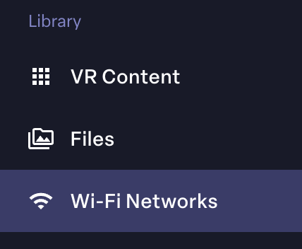 ManageXR Wi-Fi Tab