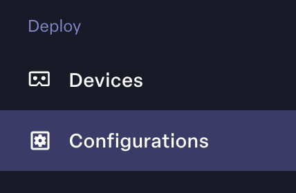 Configurations Tab